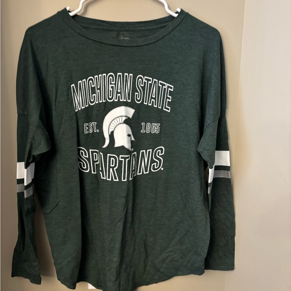 Michigan State Spartans Green Long Sleeve Shirt